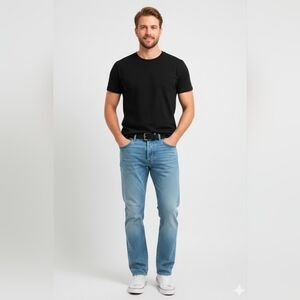 Levi Strauss 501 Men's Jeans Straight Leg Size W34 L32 Button Fly High Waist